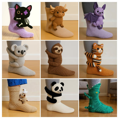Cozy 3D Knit Animal Socks, Cute & Comfy for You or a Lovely Gift 💝