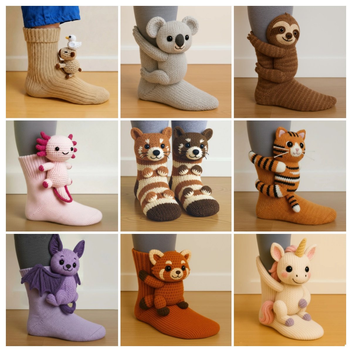 Cozy 3D Knit Animal Socks, Cute & Comfy for You or a Lovely Gift 💝