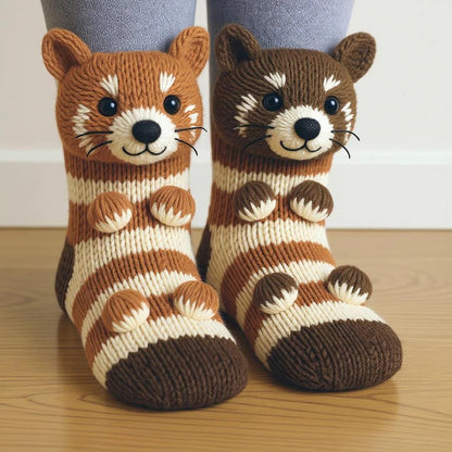 Cozy 3D Knit Animal Socks, Cute & Comfy for You or a Lovely Gift 💝