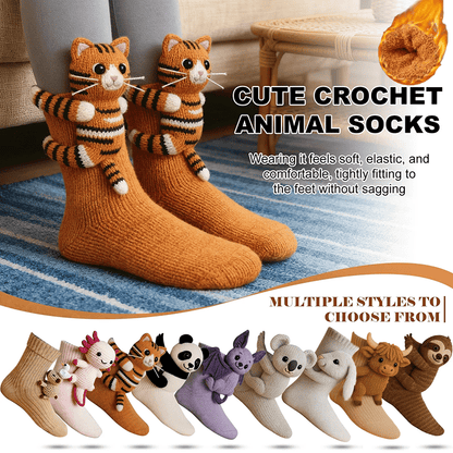 Cozy 3D Knit Animal Socks, Cute & Comfy for You or a Lovely Gift 💝