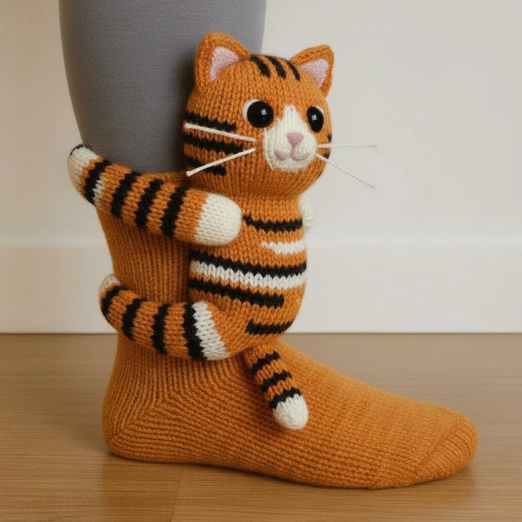 Cozy 3D Knit Animal Socks, Cute & Comfy for You or a Lovely Gift 💝